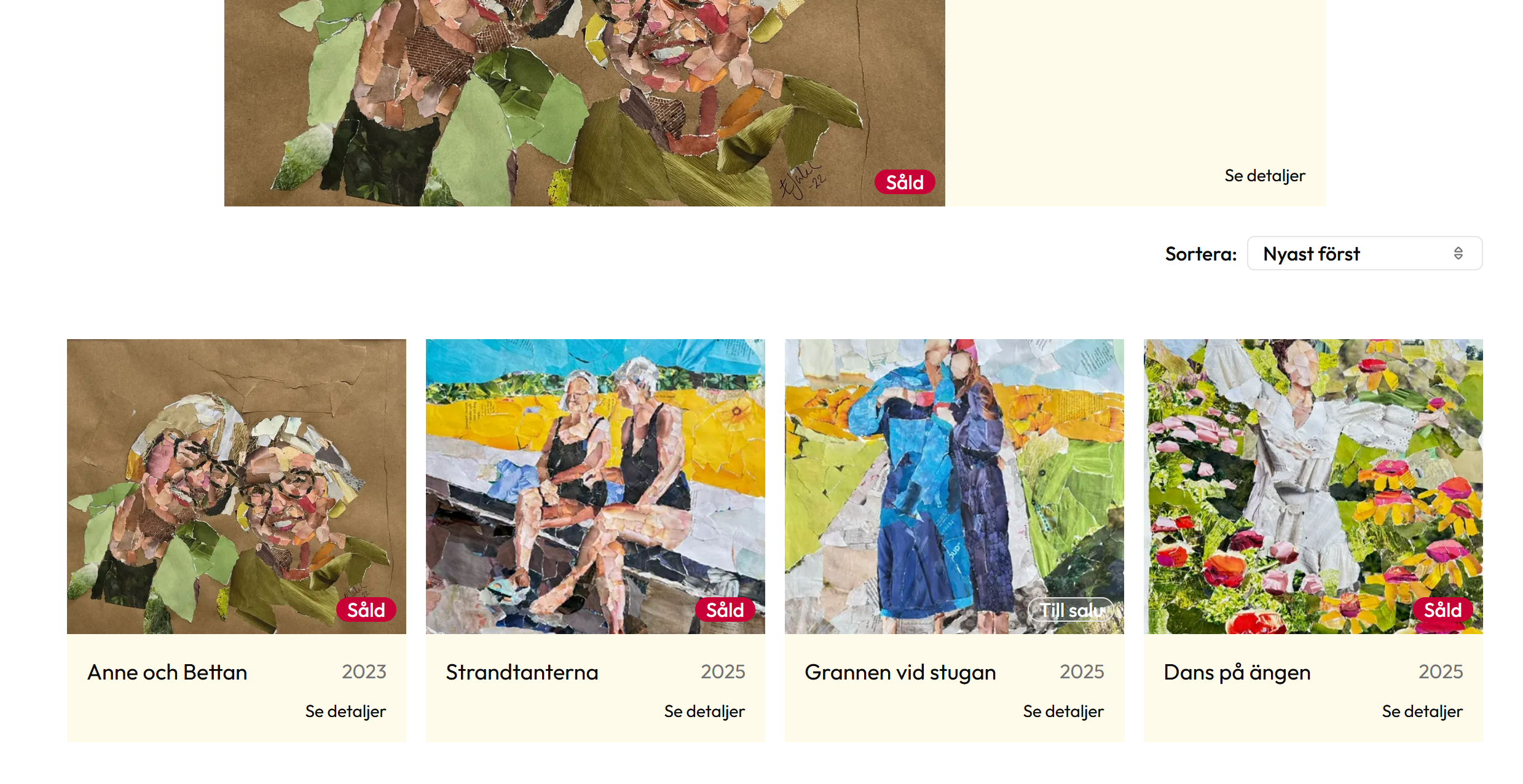 Jalakas Art website gallery showing paintings and artwork.