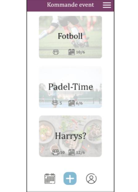 Club Campus events feed interface mockup.